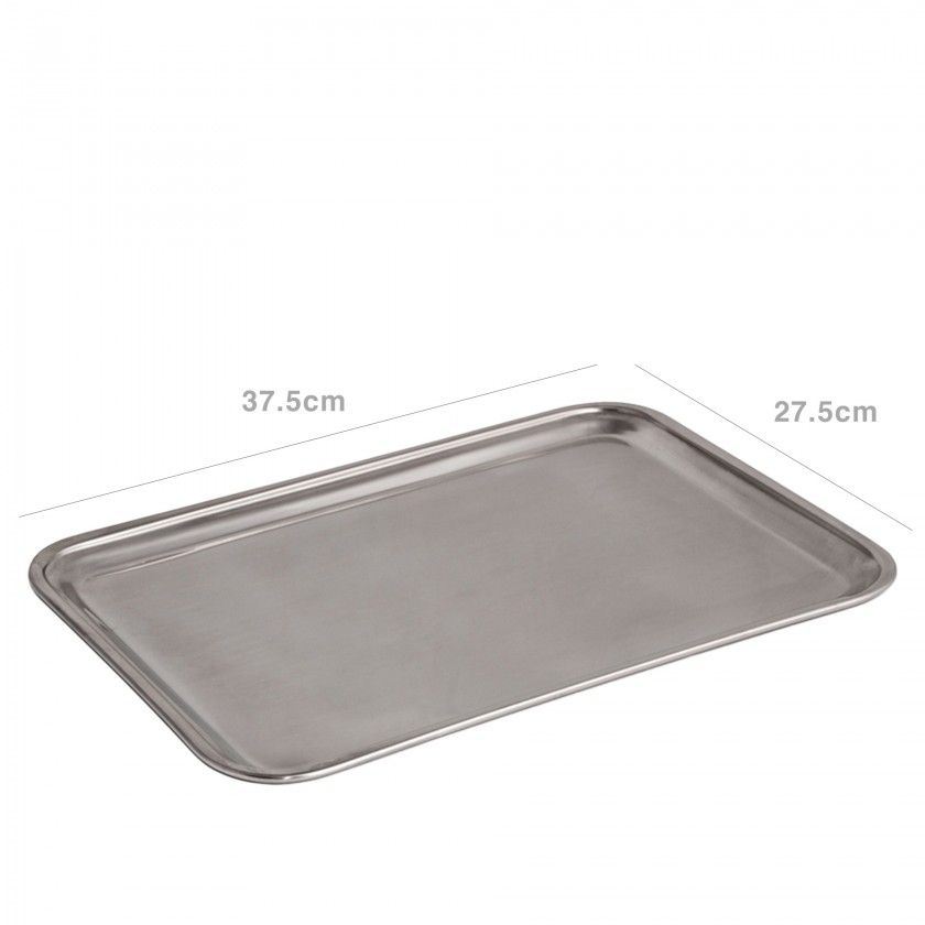 Bandeja Servio Inox Retangular 37.5X27.5X1.3cm