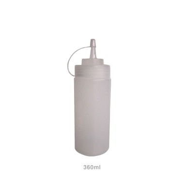 Frasco Molhos Plástico Redondo 360ml