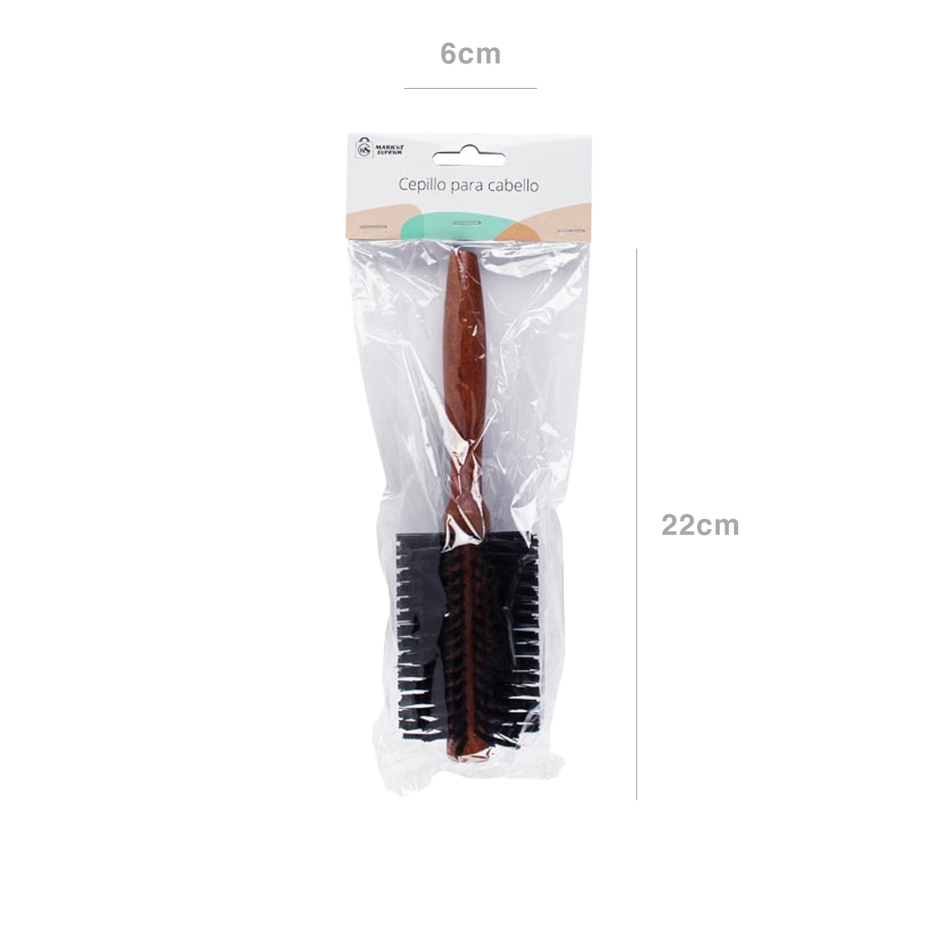 Escova Cabelo Madeira 22X6cm
