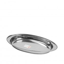 Travessa Inox Oval 40X25X4.5cm