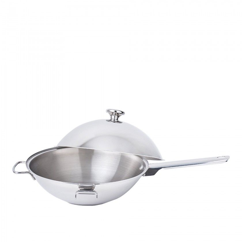 Cataplana + Wok Inox Faro Redondo 3.4L 28X20cm