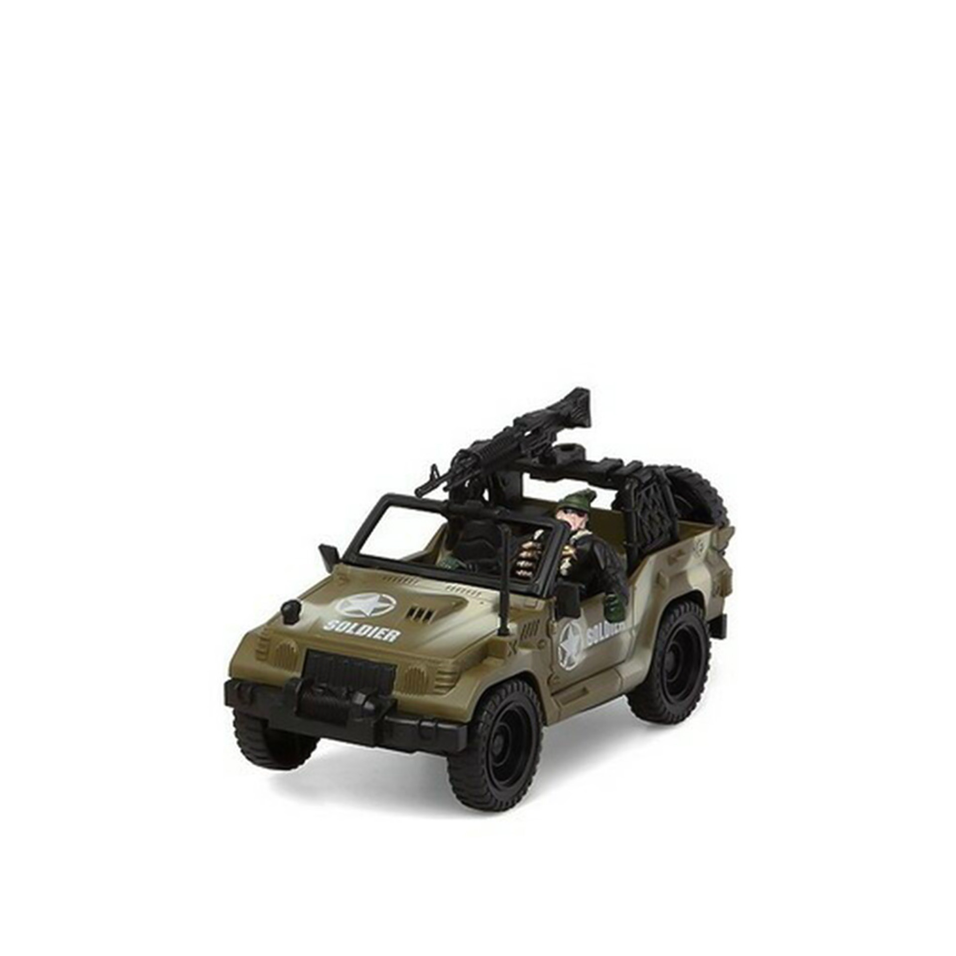 Boneco Militar com Veículos 45X19cm