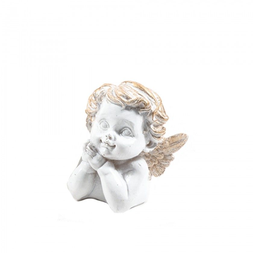 Anjo Resina Sortido Branco 8X8X6cm
