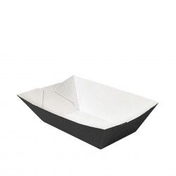 Barqueta Carto Preto 10X6.2X4.8cm Pack 200