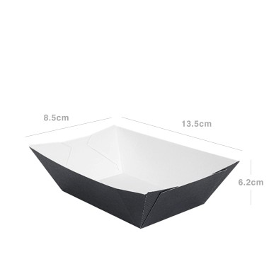 Barqueta Cartão Preto 13.5X85X6.2cm Pack 150