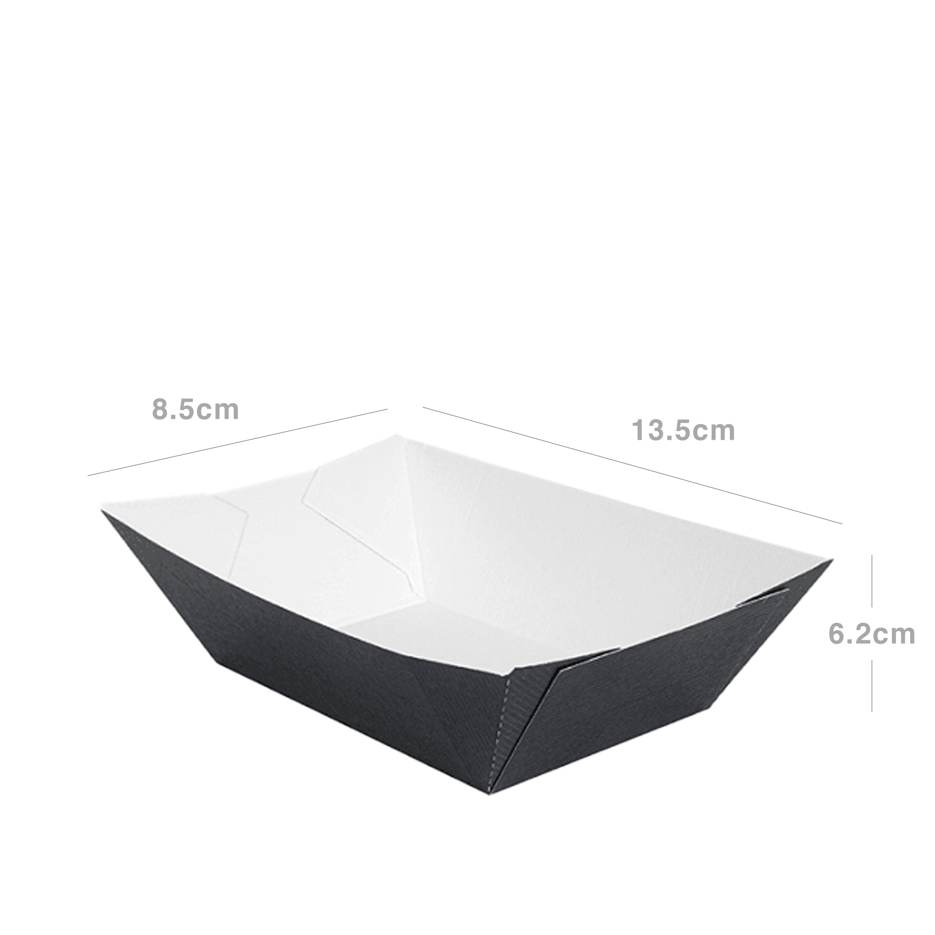 Barqueta Cartão Preto 13.5X85X6.2cm Pack 150