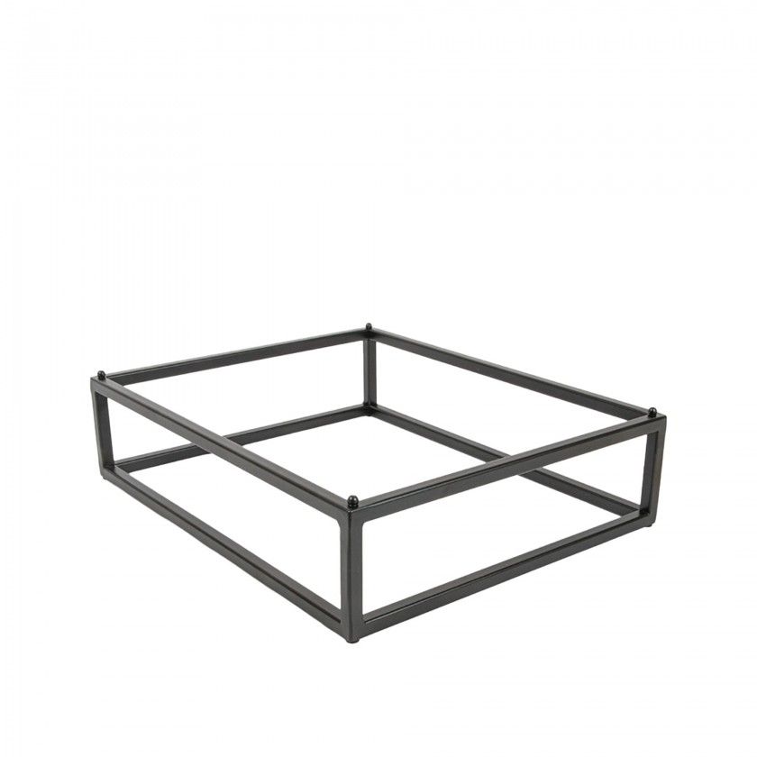 Suporte Buffet Ferro Retangular Preto 32.5X26.5X8cm