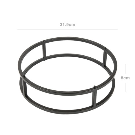Suporte Buffet Ferro Redondo Preto 31.9X8cm - Image product
