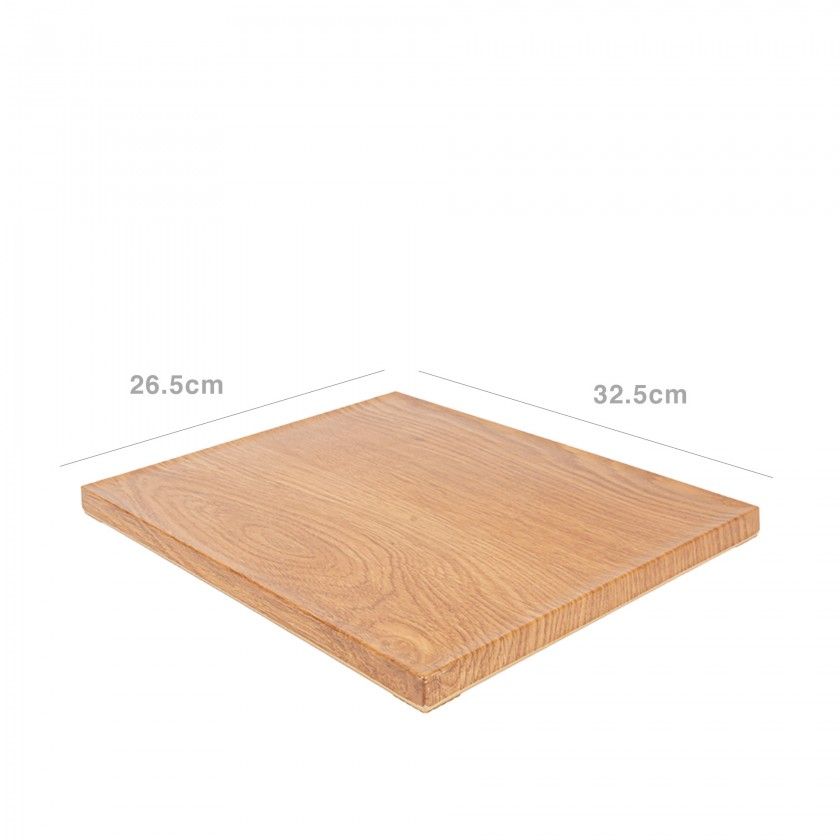 Bandeja Buffet Melamina Efeito Madeira Retangular 32.5X26.5X1.7cm