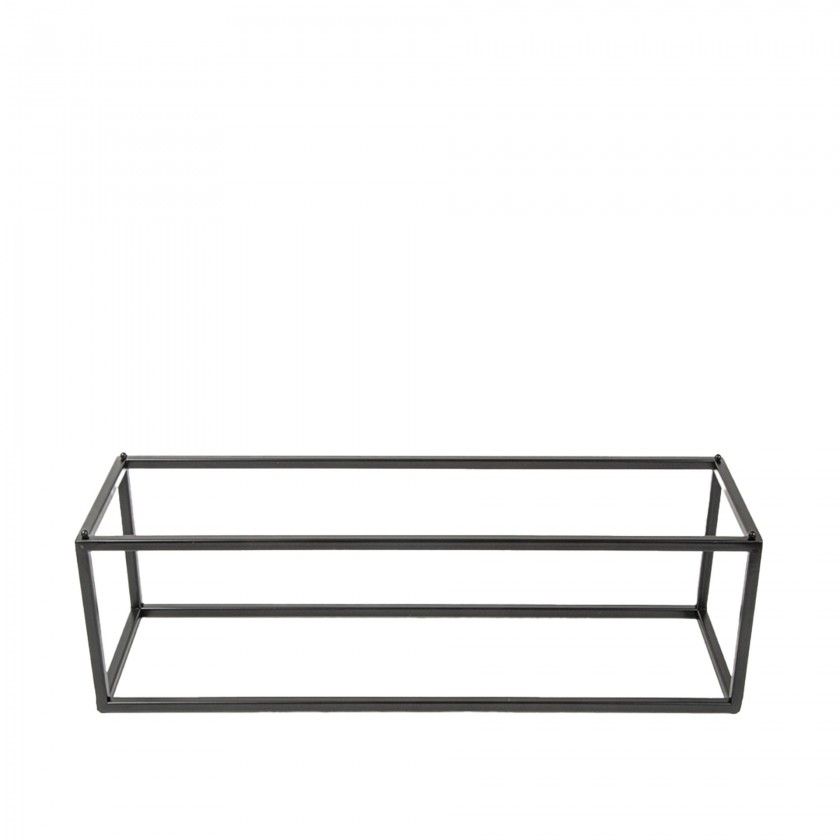 Suporte Buffet Ferro Retangular Preto 53X16.2X16cm