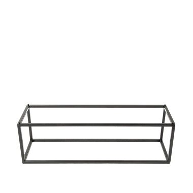 Suporte Buffet Ferro Retangular Preto 53X16.2X16cm