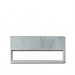 Placa Identificao Plstico Prateado 6.7X4cm
