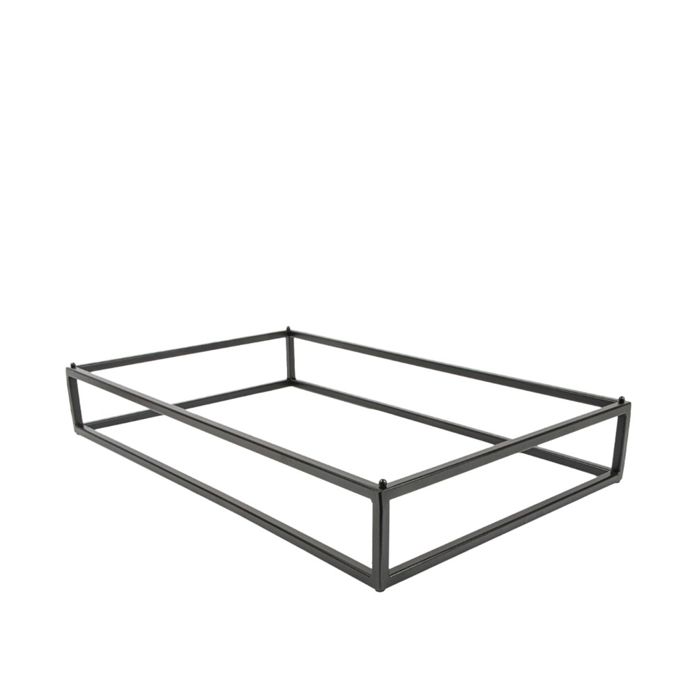 Suporte Buffet Ferro Retangular Preto 53X32.5X8cm