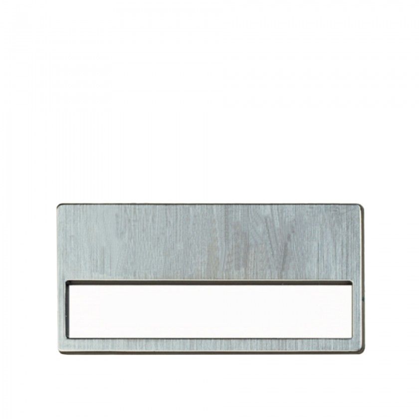 Placa Identificao Plstico Prateado 6.7X4cm