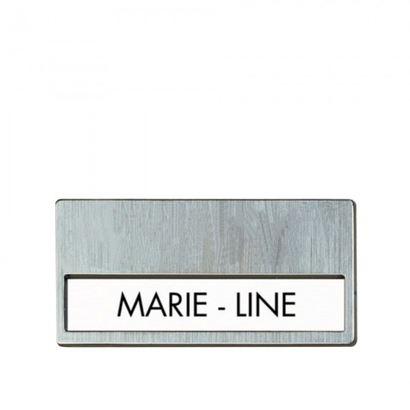 Placa Identificao Plstico Prateado 6.7X4cm