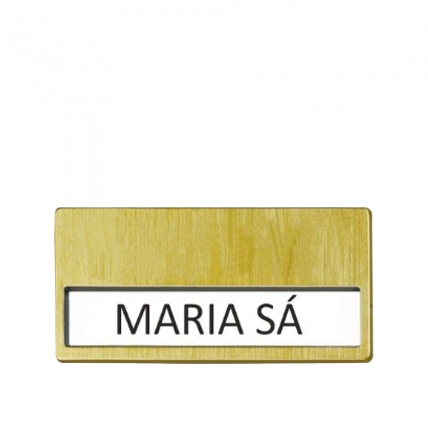 Placa Identificao Plstico Dourado 6.7X4cm