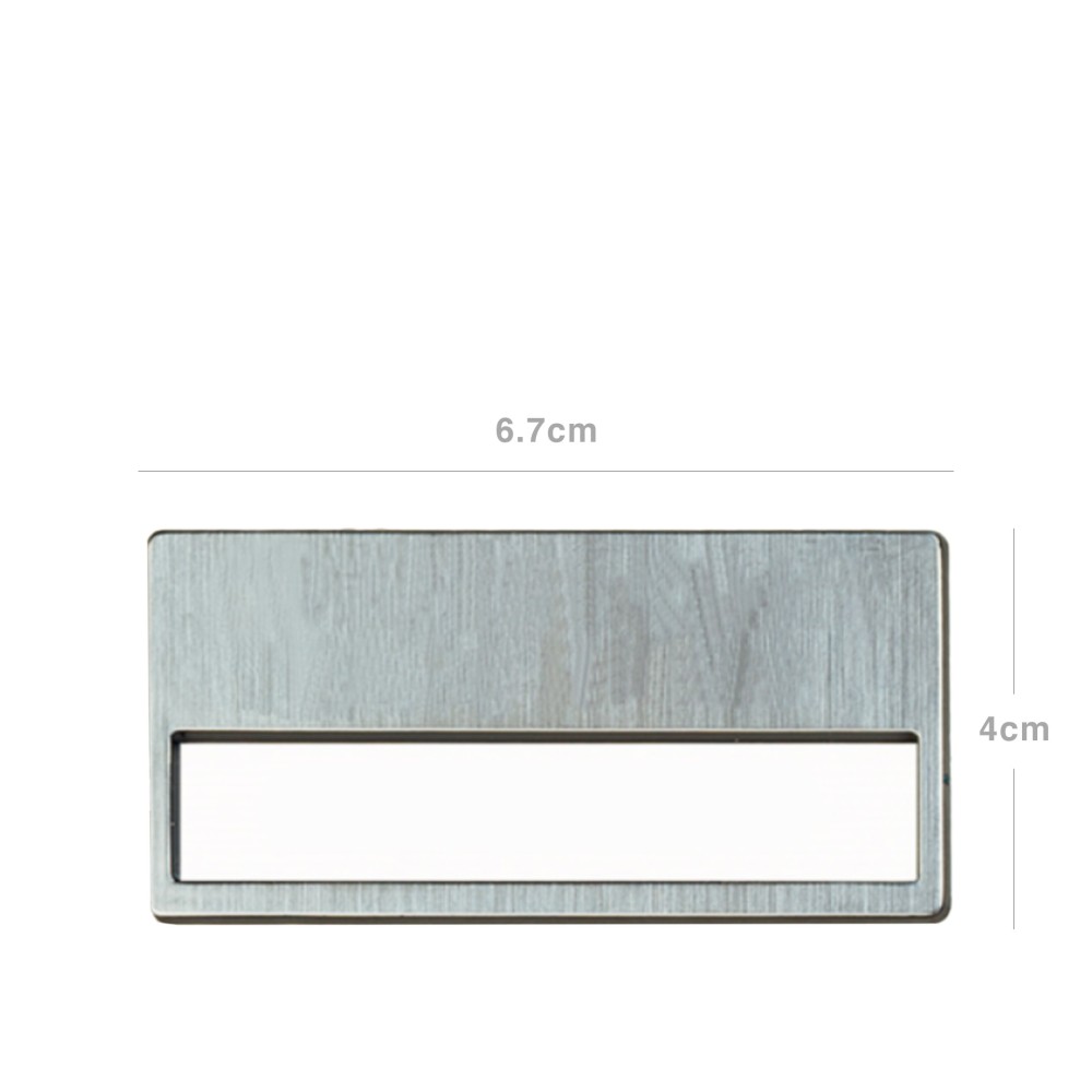 Placa Identifica��o Pl�stico 6.7X4cm