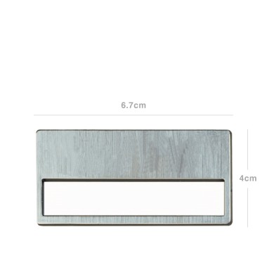 Placa Identifica��o Pl�stico 6.7X4cm