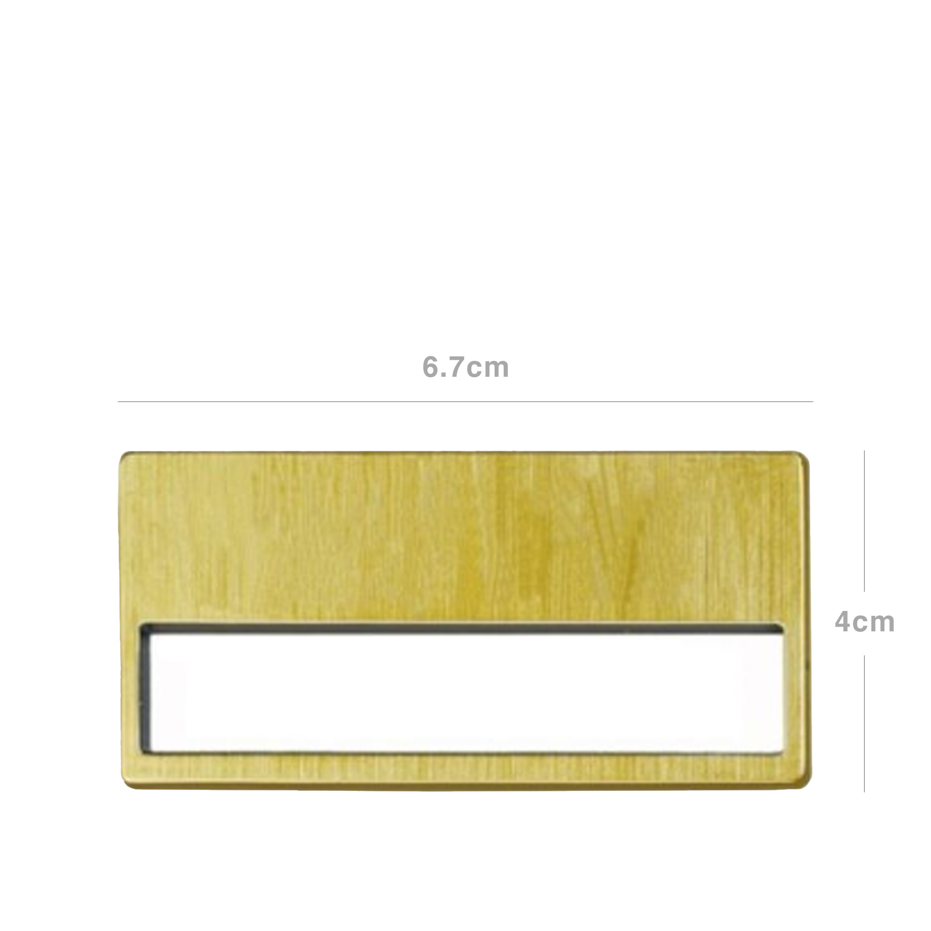 Placa Identificação Plástico Dourado 6.7X4cm