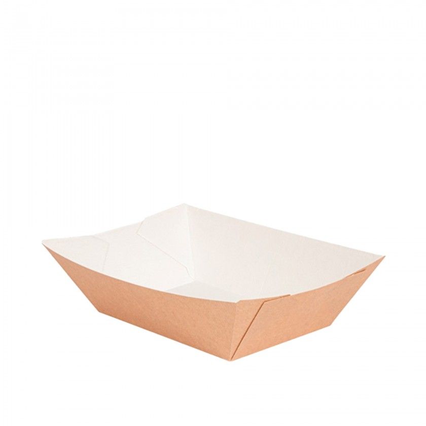 Barqueta Carto Kraft 13.5X8.5X6.2cm Pack 150
