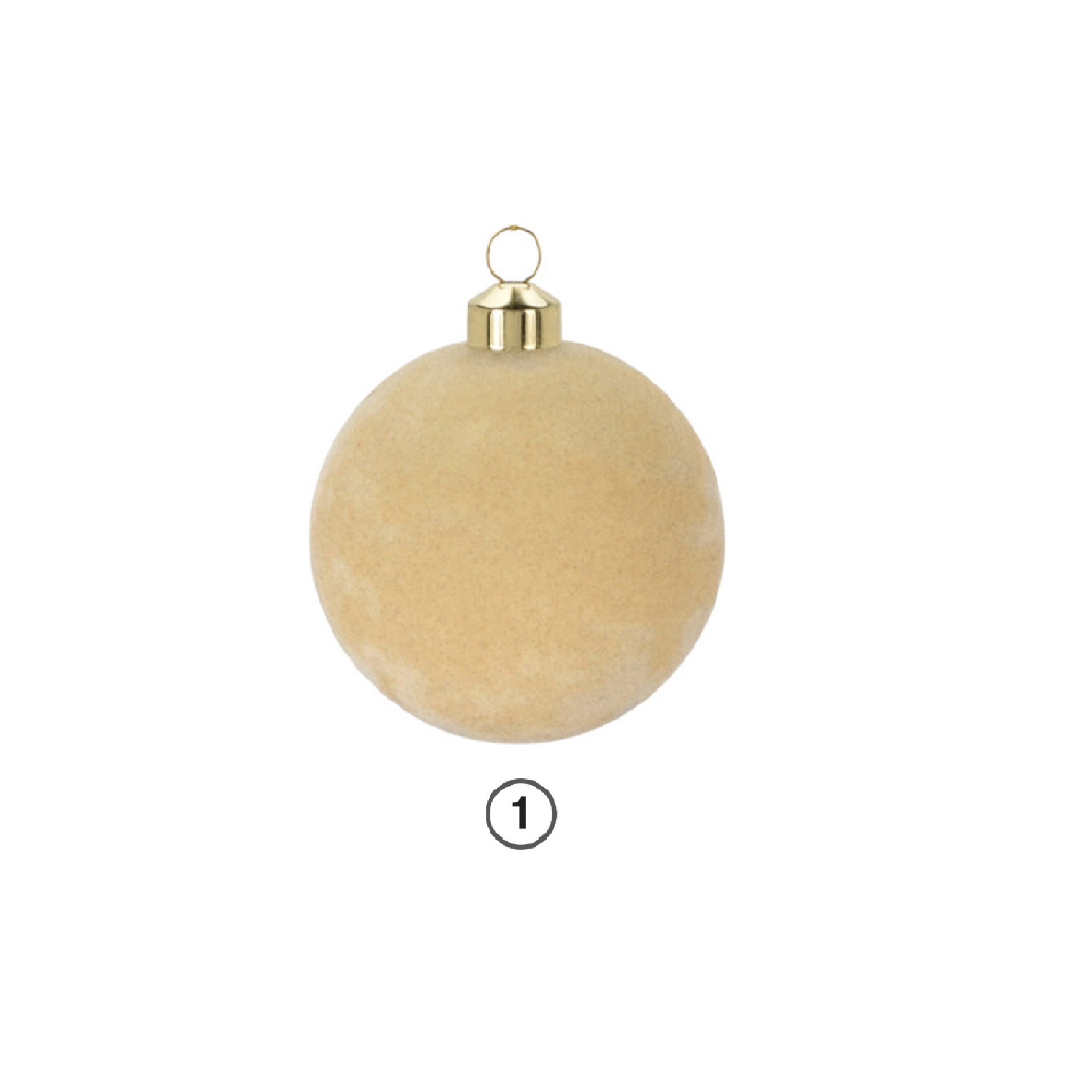 Bola Natal Veludo 10CM