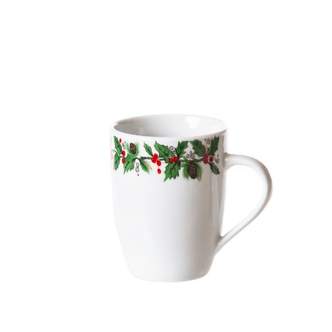 Caneca Porcelana Azevinhos 300ml 8X11X10.5cm - Image product