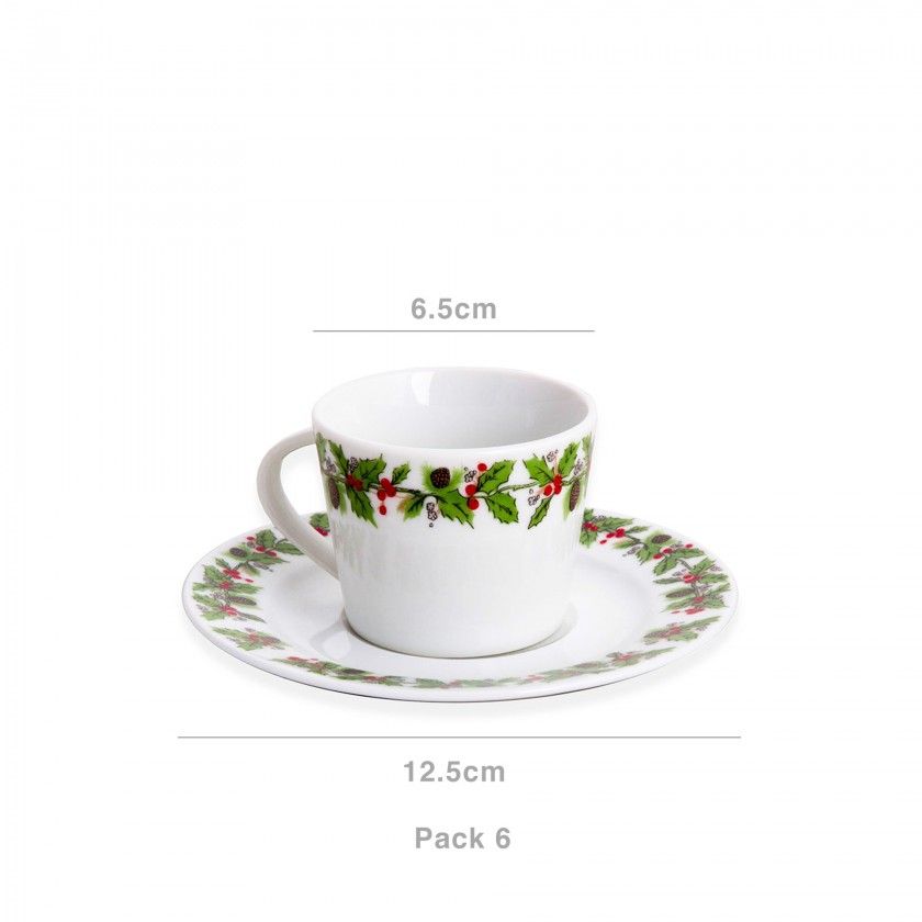 Chávena Café Porcelana Azevinho 12.5cm Pack 6 Chávena Café Porcelana Azevinho 12.5cm Pack 6