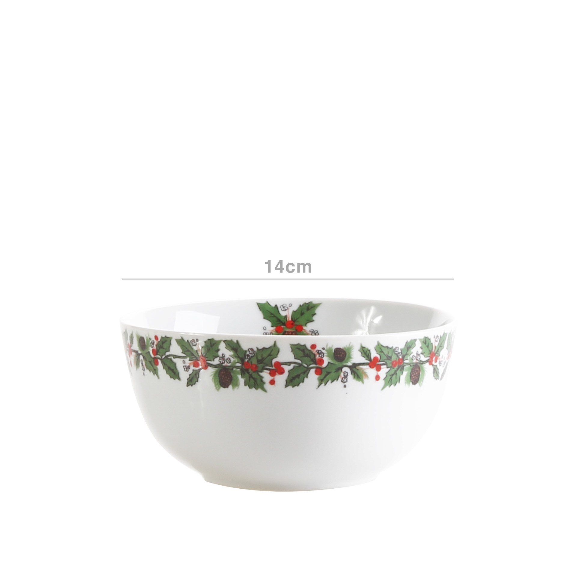 Tigela Porcelana Azevinho Interior 14cm