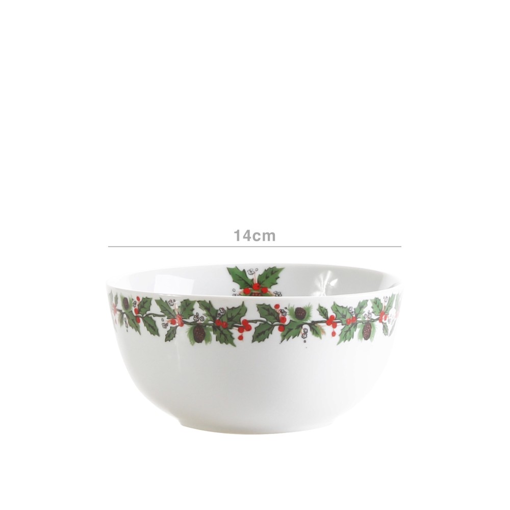 Tigela Porcelana Azevinho Interior 14cm