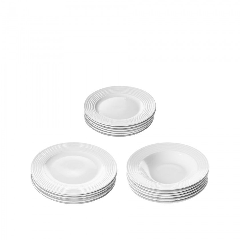 Servio Mesa Porcelana Branco 18 Peas