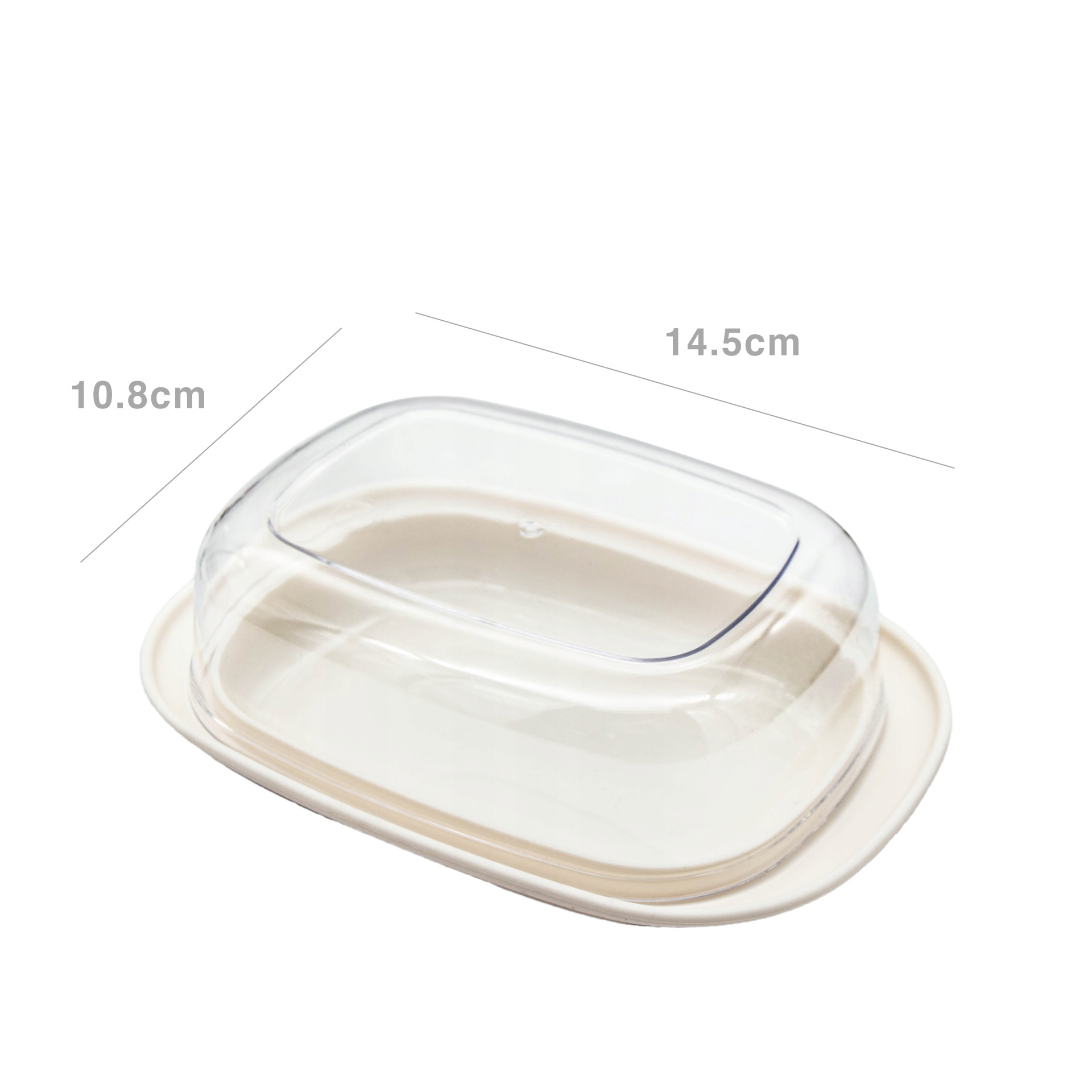 Manteigueira Plástica com Tampa 17X12X7cm