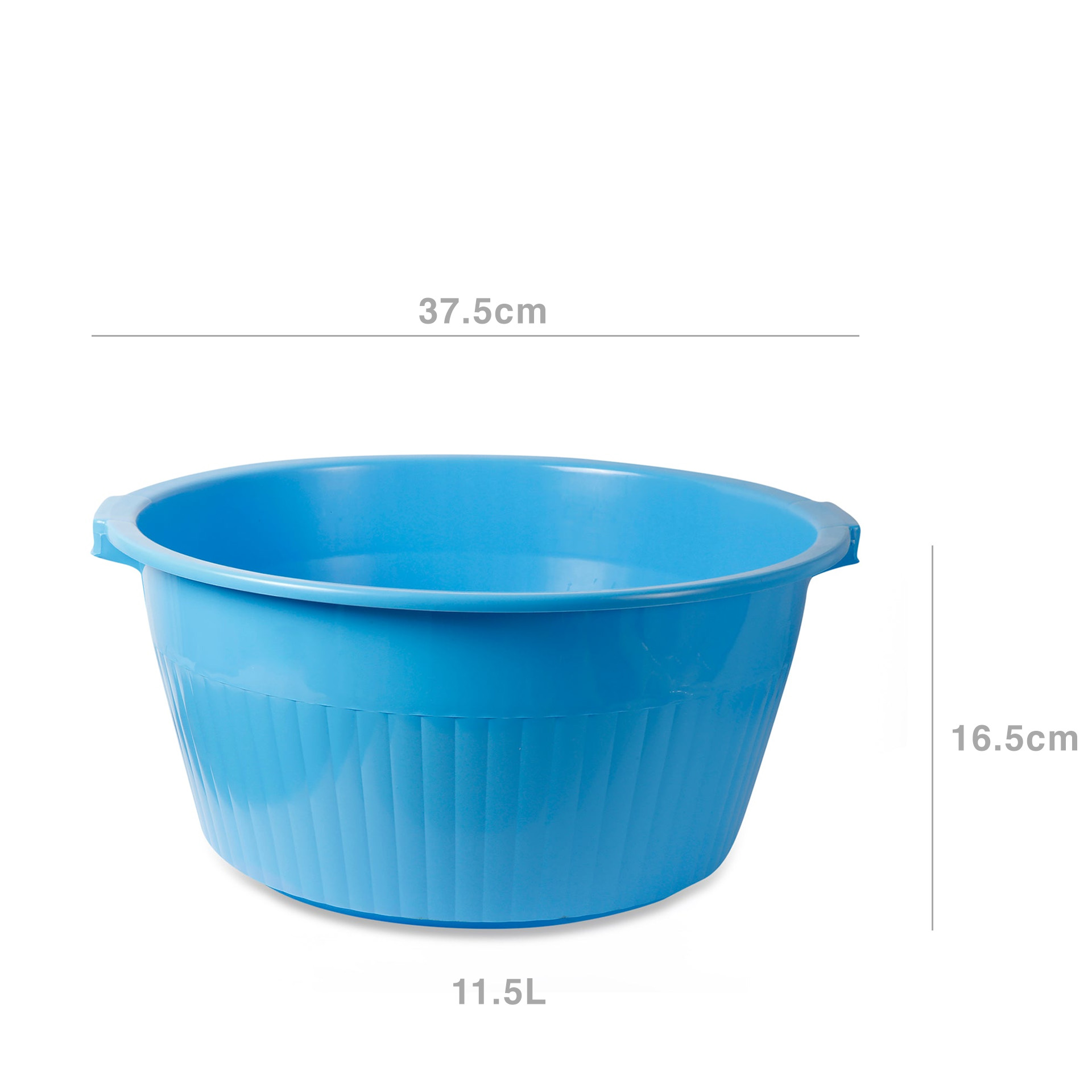 Bacia Plástica Redonda Azul 11.5l 37.5X16.5cm