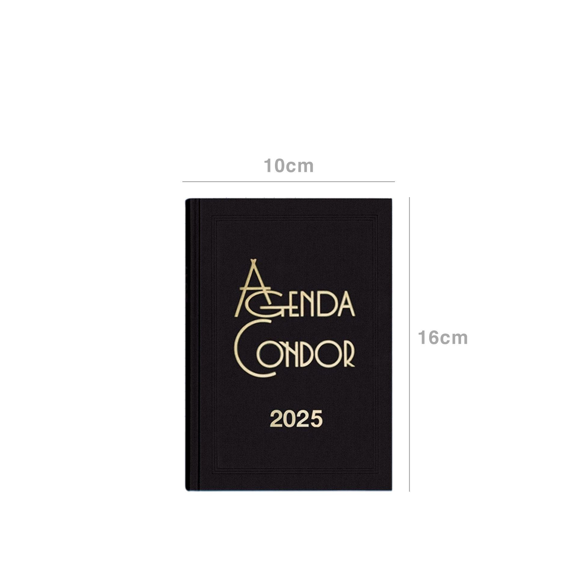 Agenda Diária 2025 Mini Condor Preto 10X16cm
