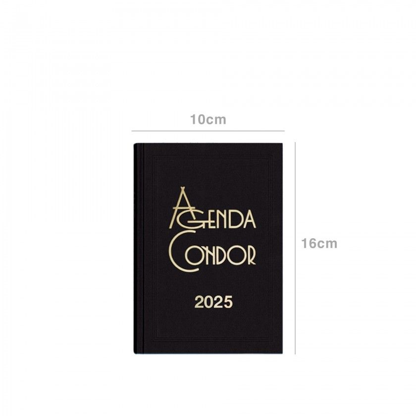 Agenda Diária 2025 Mini Condor Preto 10X16cm Agenda Diária 2025 Mini Condor Preto 10X16cm