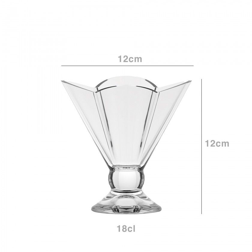 Taa Sobremesa Vidro Ice 180ml 12X12cm Pack 2