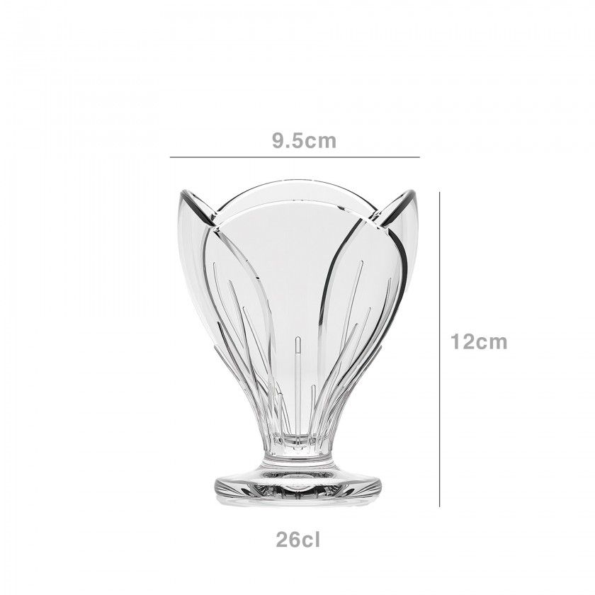 Taa Sobremesa Vidro Diamond 260ml 9.5X12cm Pack 2