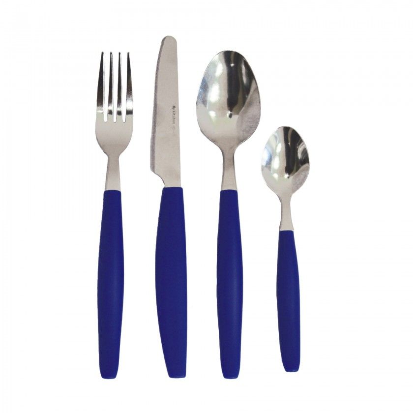 Talheres + Tabuleiro Azul 19.5X32.5X4.5cm Pack 25 Talheres + Tabuleiro Azul 19.5X32.5X4.5cm Pack 25