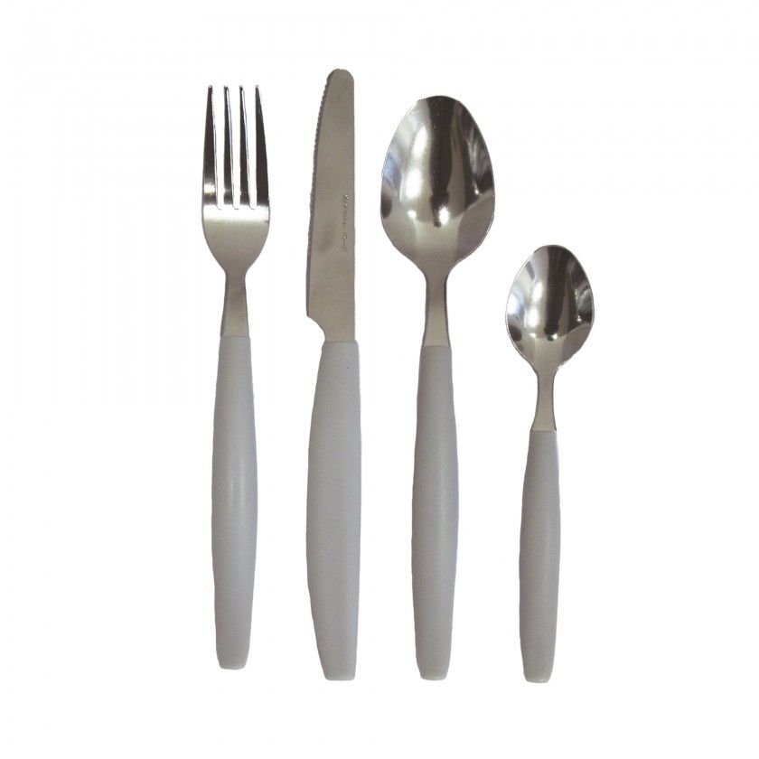 Talheres + Tabuleiro Cinzento 19.5X32.5X4.5cm Pack 25 Talheres + Tabuleiro Cinzento 19.5X32.5X4.5cm Pack 25