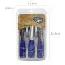 Talheres + Tabuleiro Azul 19.5X32.5X4.5cm Pack 25