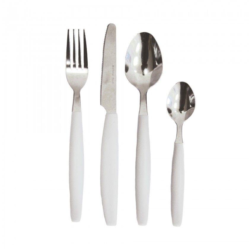 Talheres + Tabuleiro Branco 19.5X32.5X4.5cm Pack 25 Talheres + Tabuleiro Branco 19.5X32.5X4.5cm Pack 25