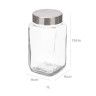 Frasco Vidro Tampa Metal 1000ml 9X9X18cm Frasco Vidro Tampa Metal 1000ml 9X9X18cm