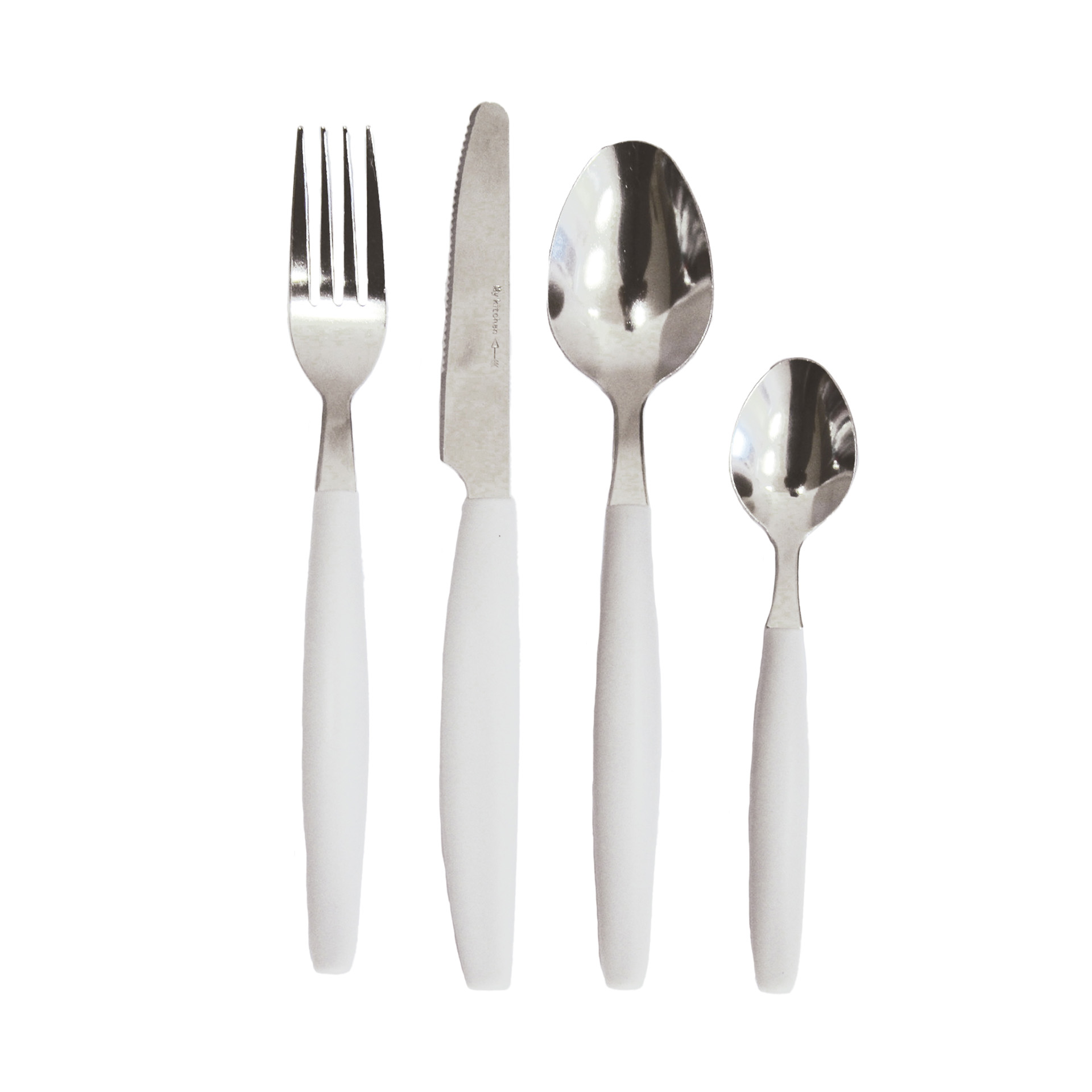 Talheres + Tabuleiro Branco 19.5X32.5X4.5cm Pack 25