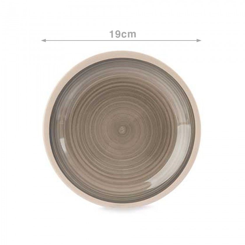 Prato Grés Sobremesa Cinzento 19cm Pack 6 Prato Grés Sobremesa Cinzento 19cm Pack 6