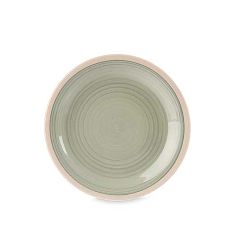 Prato Gr�s Sobremesa Verde 19cm Pack 6
