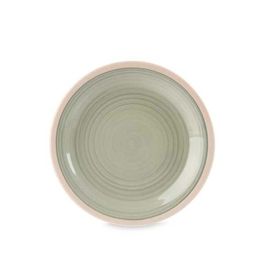Prato Gr�s Sobremesa Verde 19cm Pack 6