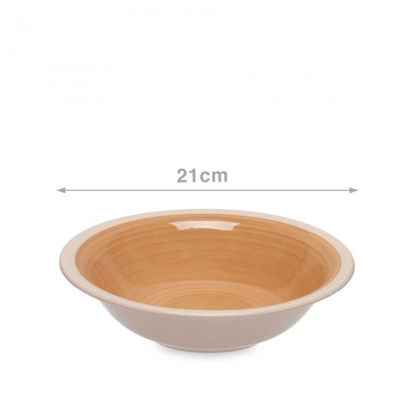 Prato Gr�s Sopa Bege 21cm Pack 6