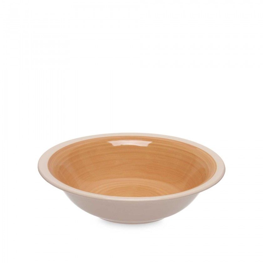 Prato Grs Sopa Bege 21cm Pack 6