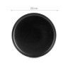 Prato Grés Sobremesa Preto 20cm Pack 6 Prato Grés Sobremesa Preto 20cm Pack 6