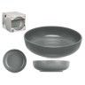 Prato Grs Sopa Cinzento Escuro 18cm Pack 6