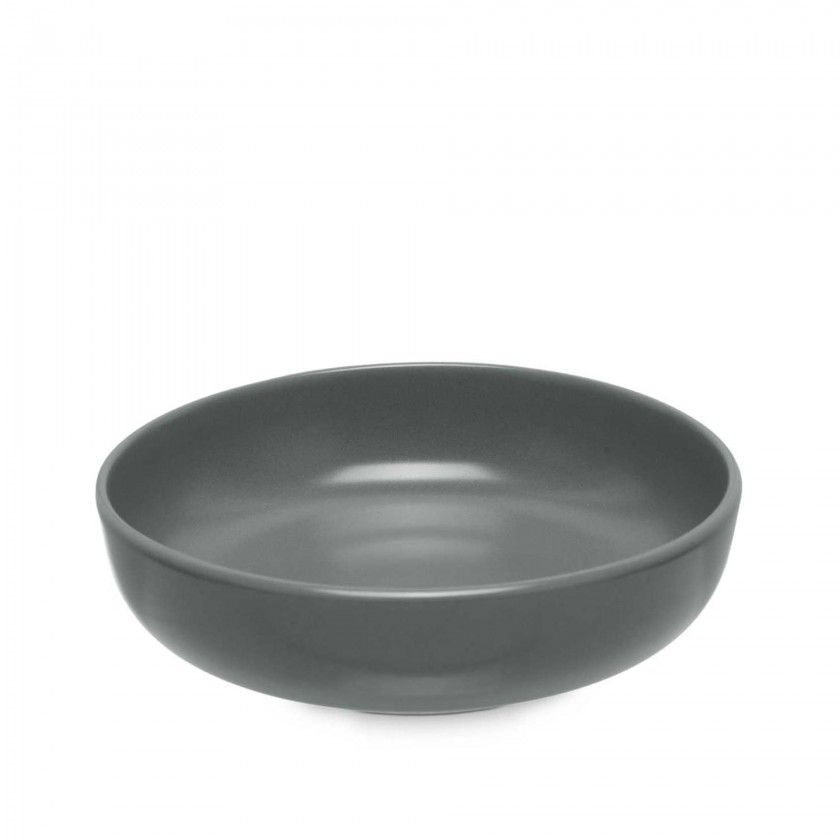 Prato Grs Sopa Cinzento Escuro 18cm Pack 6
